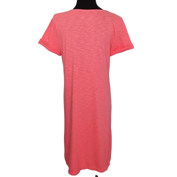 Lilly Pulitzer Maisy T Shirt Dress Coral Shift Mini Dress Womens M Resort Summer - Picture 2 of 8